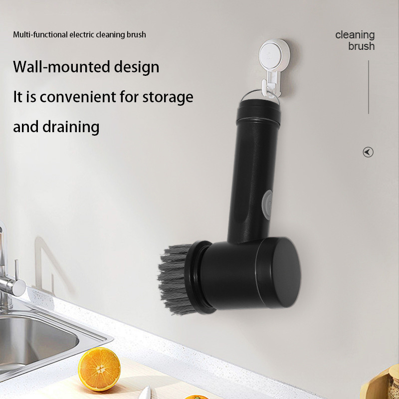 Xiaomi kabellose elektrische Reinigungsbürste, leistungsstarke Küche, Zuhause, Multifunktions-WC, 6, Ersatzkopf, tragbare Reinigungsbürste
