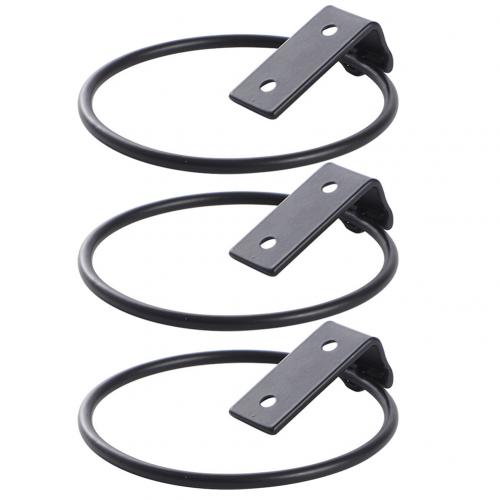 3Pcs Metal Wall Mounted Hanging Pot Holders Ring Planter Flower Bracket Stand: Default Title