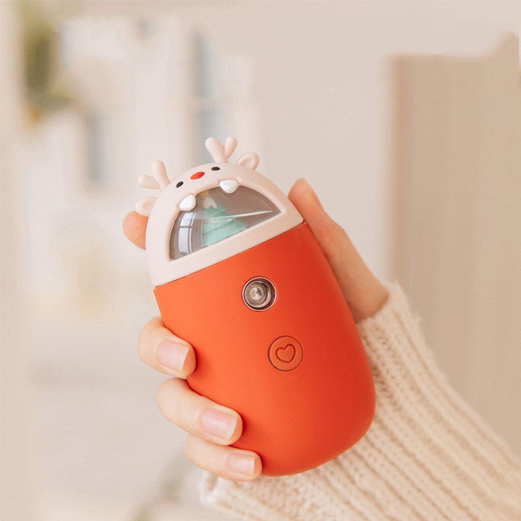 3 in- in-1 gezichtsbevochtiger, powerbank, handwarmer, multifunctionele mini-bevochtiger, warme handen, schattige kerst