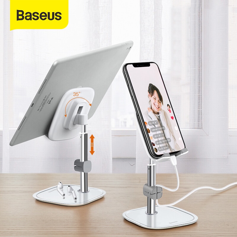 Baseus Telescopico Desktop Supporto Del Supporto Del Telefono Per Tablet Pad Del Desktop Tabella Del Supporto Del Supporto Del Basamento Per Il Telefono Cellulare Del Telefono Mobile Del Basamento Del Supporto Del