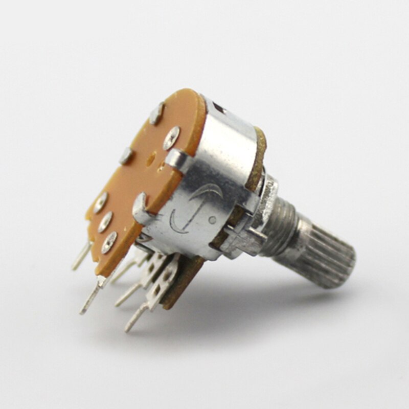 Dwurzędowe 5-Szpilka pojedynczy-jednostka przełącznik z potencjometrem (długość rączki 15mm) rezystor regulowany/krótki uchwyt wału B5k