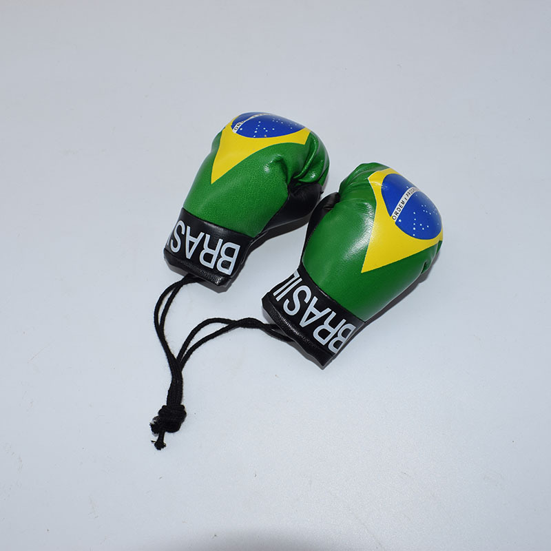 Albanien Schlüsselanhänger Boxhandschuhe Schlüsselanhänger Männer Anhänger Boxspiel Flagge Handschuhe Mini Auto Tasche Anhänger Sport Schmuck Zubehör: Schwarz