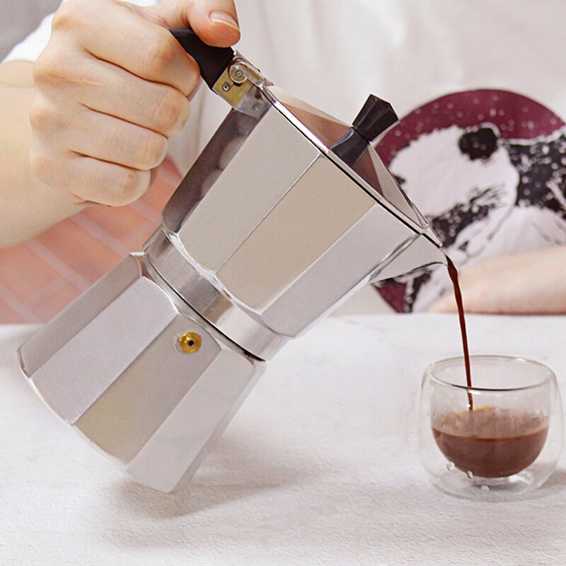 Moka Fliter Pot Maker Moka Pot Stainless Steel Classic Italian Espresso Coffee Pot For Home