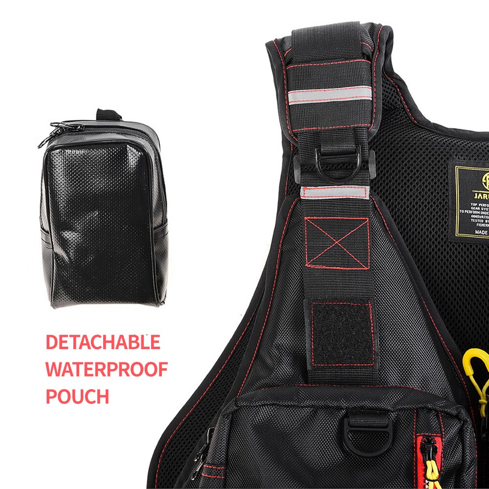 Fly Fishing Life Vest Outdoor Breathable Multi Pockets Padded Life Safety Swimming Sailing Floatation Waistcoat Utility Vest