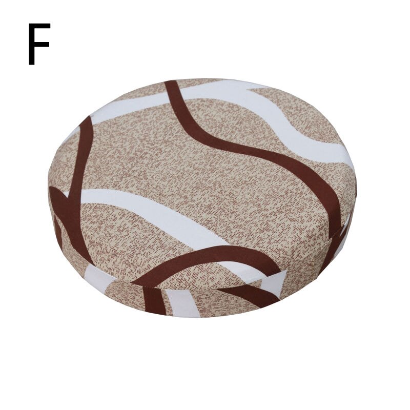 Hoge kwaliteit ronde stoelhoes barkrukhoes elastische zittinghoes thuis stoelhoes ronde stoel barkruk bloemenprint: F