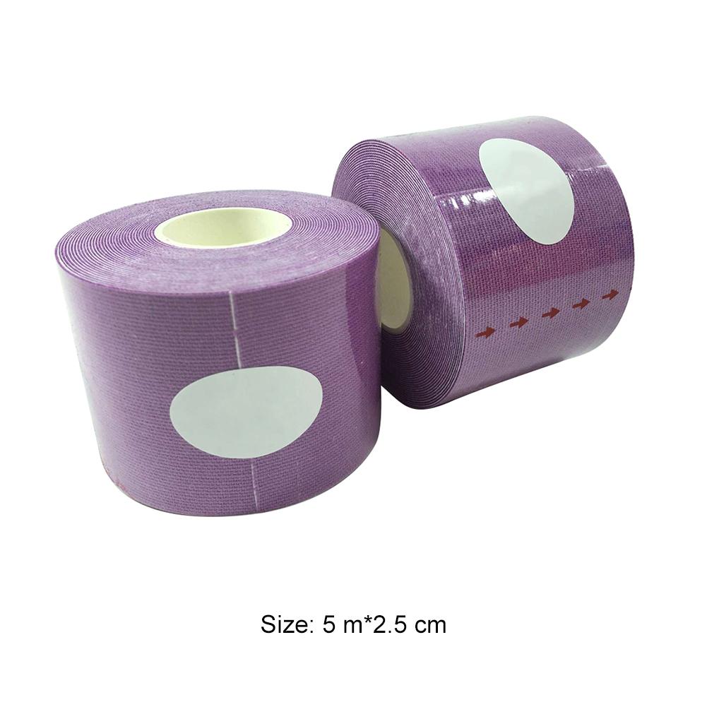 Kinesiology Tape Classic Delicate 1 Roll 5mx2.5cm Kinesiology Tape Bandage Sport Fitness Roll Cotton Elastic Stick: purple