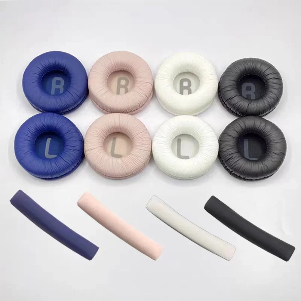 Housses de remplacement pour écouteurs en mousse de cuir, coussin, bandeau supérieur pour casque JBL JR300 T450BT T500BT Tune600, 70mm