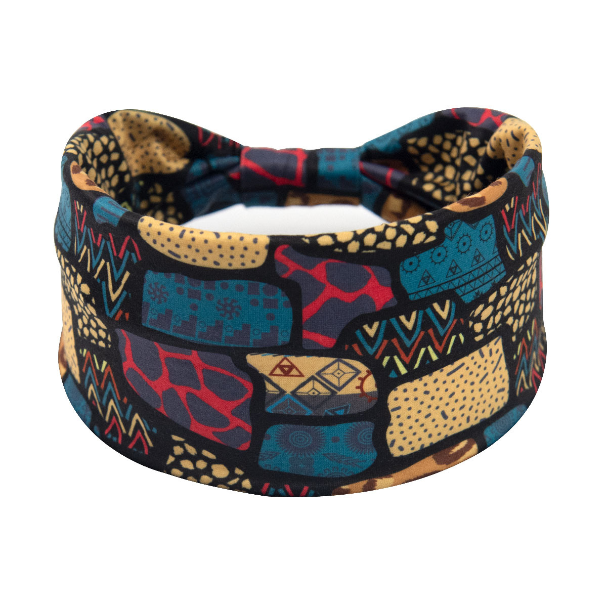 Boho headbands para mulheres largo atado antiderrapante africano bandana elástica yoga turbante lenços de cabelo treino impresso acessórios para o cabelo: Champagne