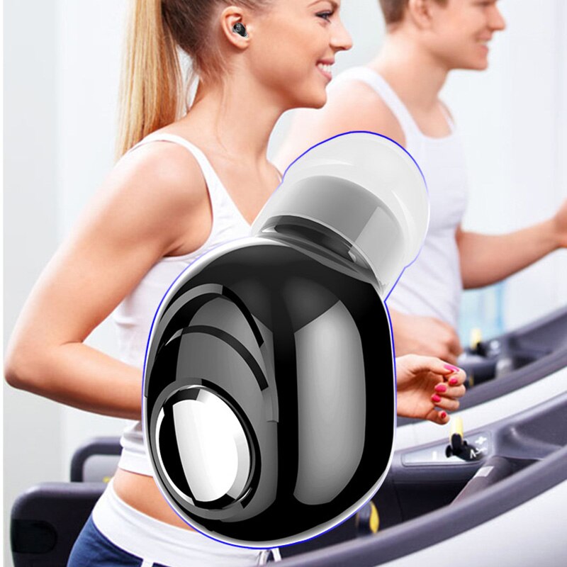 Draadloze Bluetooth 5.0 Enkele Headset Oortelefoon Oordopjes CVC8.0 Digitale Ruisonderdrukking Waterdicht Anti-Zweet Verborgen Ear Plug