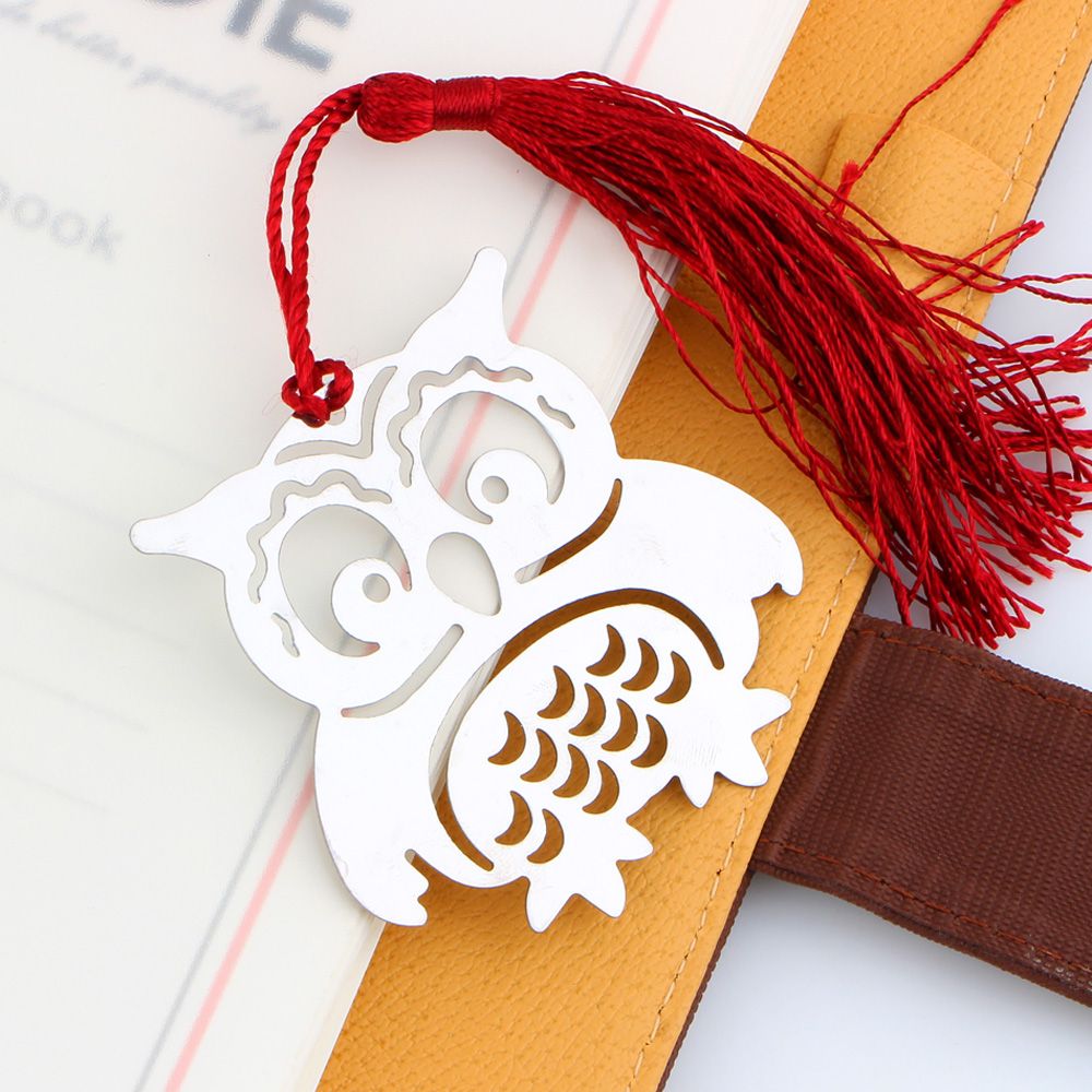 Metalen uil bladwijzer pagina houder notitieboek bindklemmen kawaii briefpapier leraar boek houder schoolbenodigdheden materiaal escolar