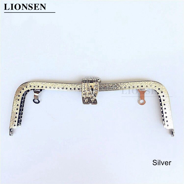 4 stks Metalen Portemonnee Frame zakbeugels zakframe Coin Bag Sluiting Voor Diy Portemonnee Maken Tas Handvat Naaien Craft (20 cm,4 kleuren