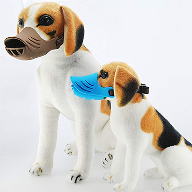 Dog Muzzle Silicone Cute Duck Mouth Mask Muzzle Bark Bite storng Stop Small Dog Anti-bite Masks Dog Products Pets Accessories
