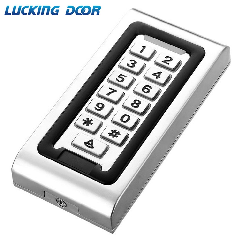LUCKING DOOR Metal 125KHz Rfid Access Control Keypad W/ 2000 Users 125KHz Card Reader Keypad Key Fobs Door Access Control System