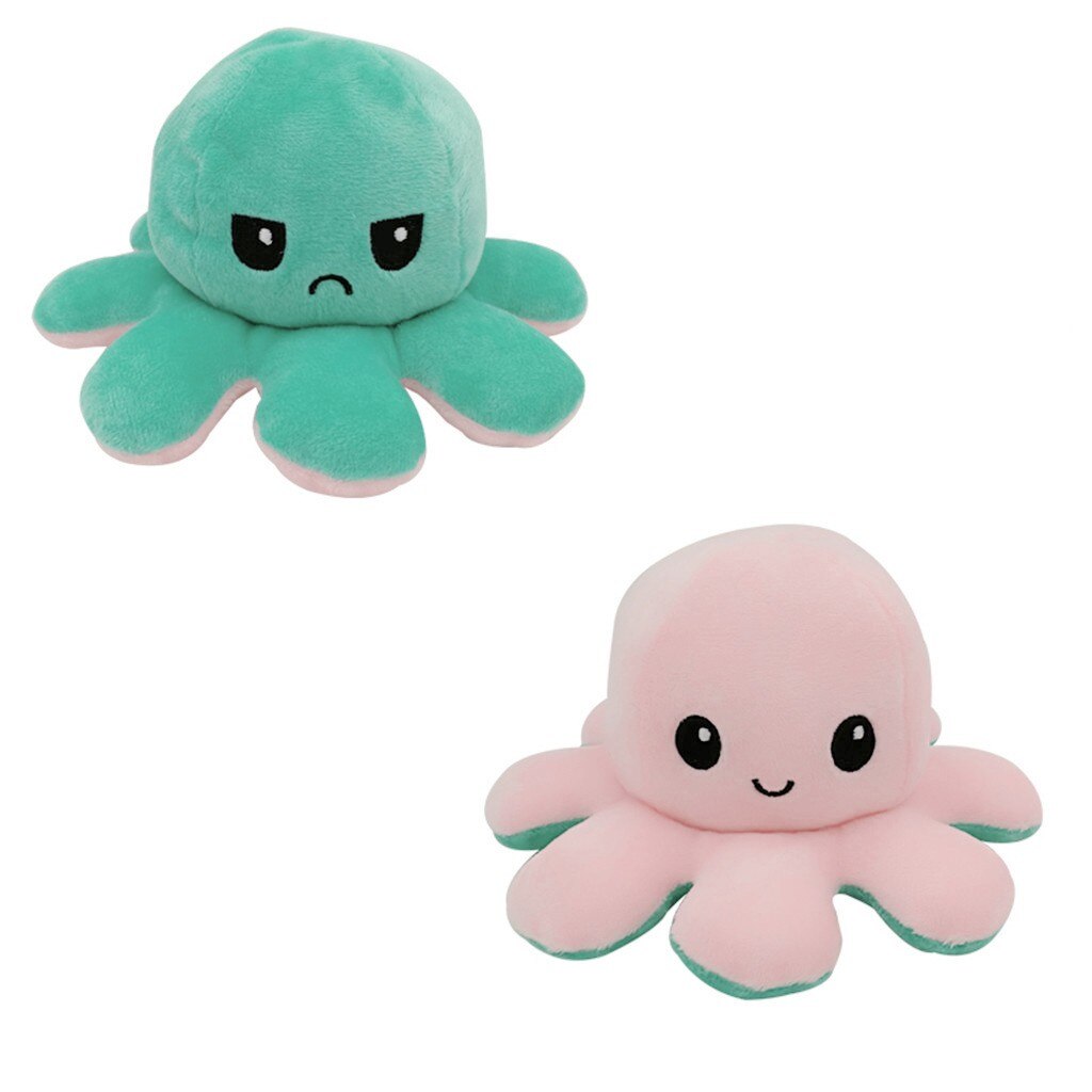Plüsch Puppe Plüsch Tiere Zwei-seitige Weiche Simulation FlipToy Verschiedenen Seiten Zu Zeigen Verschiedene Stimmungen Plüsch Spielzeug Für kinder