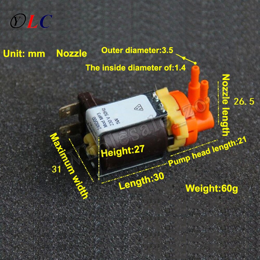 Original Invensys 220V -240V Self-priming Pump 5W Micro Electromagnetic Pump Low Flow Rate Steam Iron Pump