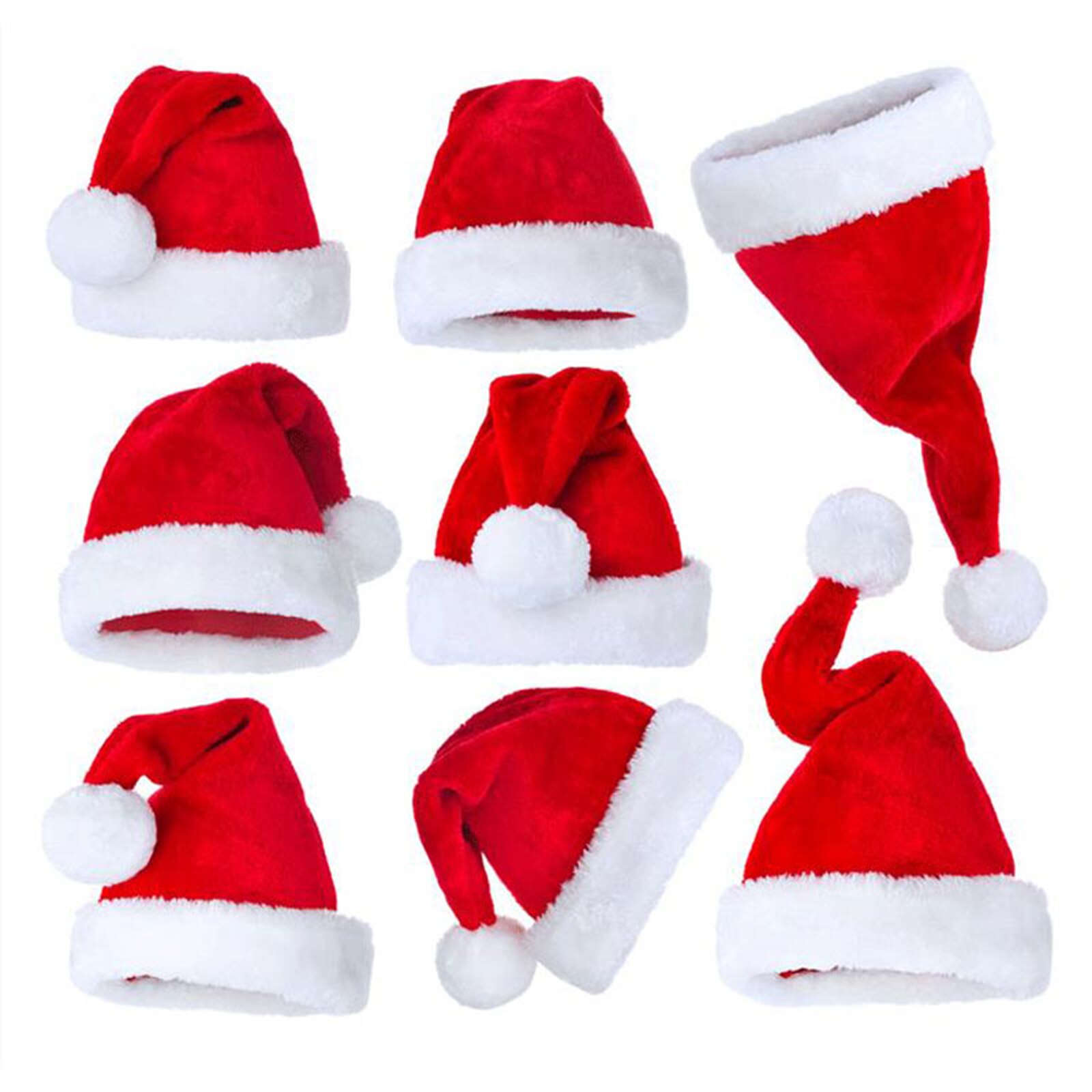 Christmas Santa Hat Christmas Eve Christmas Secret Velvet Short Plush Santa hat super soft Christmas hat Props Festival