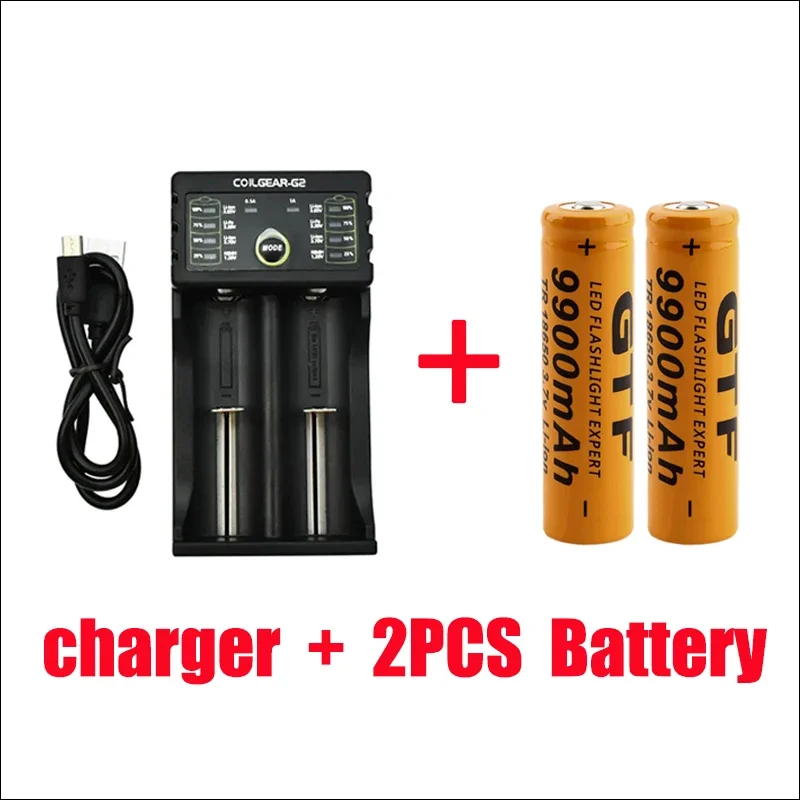 Latest Battery 100% Original Rechargeable Lithium Battery 18650, 3.7V, 9900mAH:  Light Yellow
