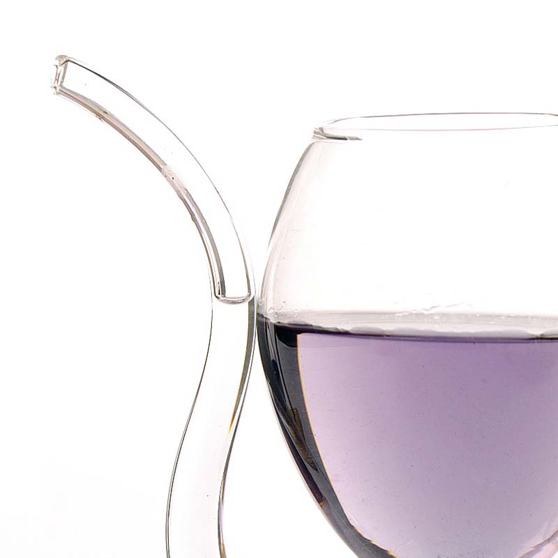 Vampire 250ml transparent vinglas med sugrör nyhet halm vinglas yizi