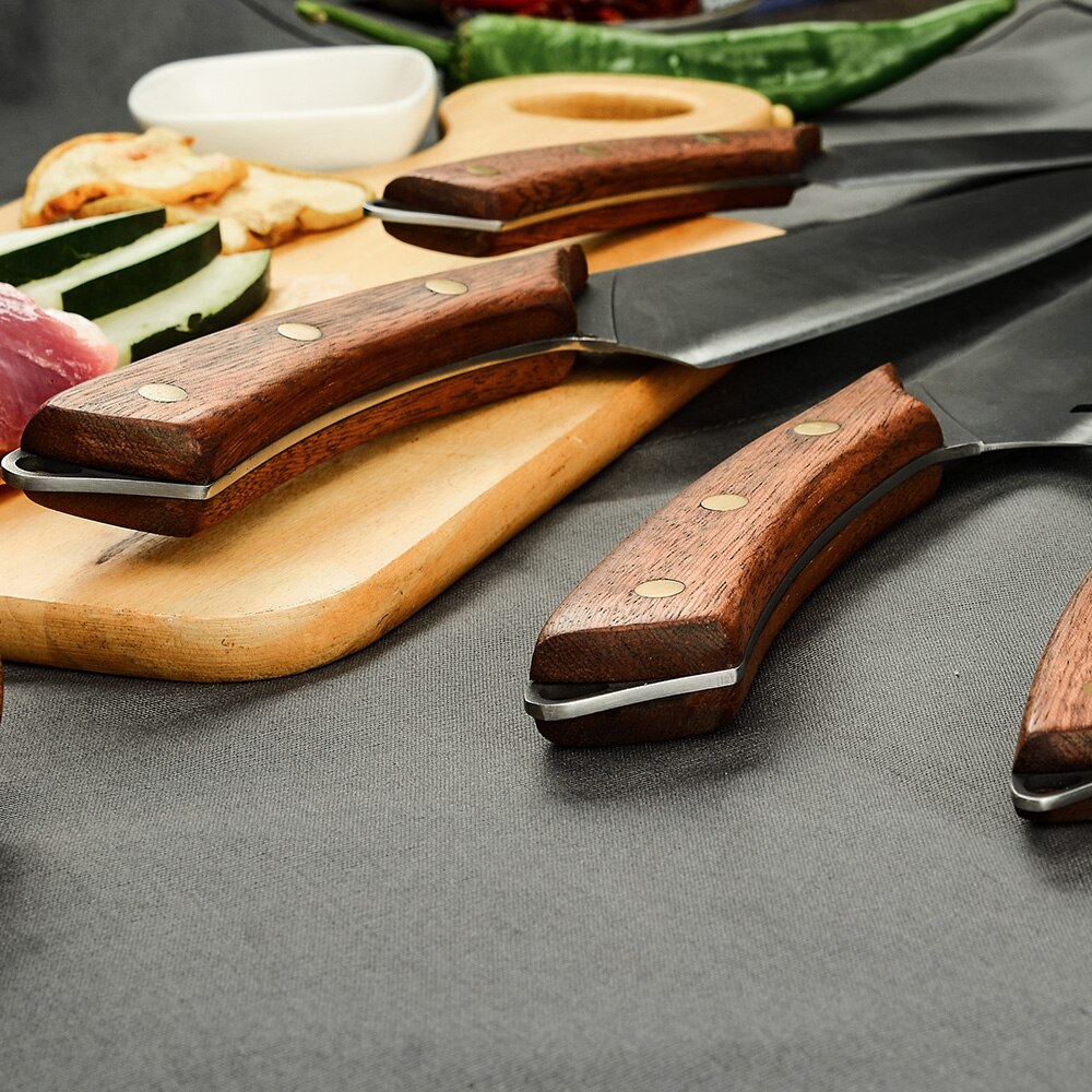Stainless Steel Knives Knife Set 5pcs For Steak Meat Fish Vegetable Cutting Santoku Chef Semptember Knives Sets