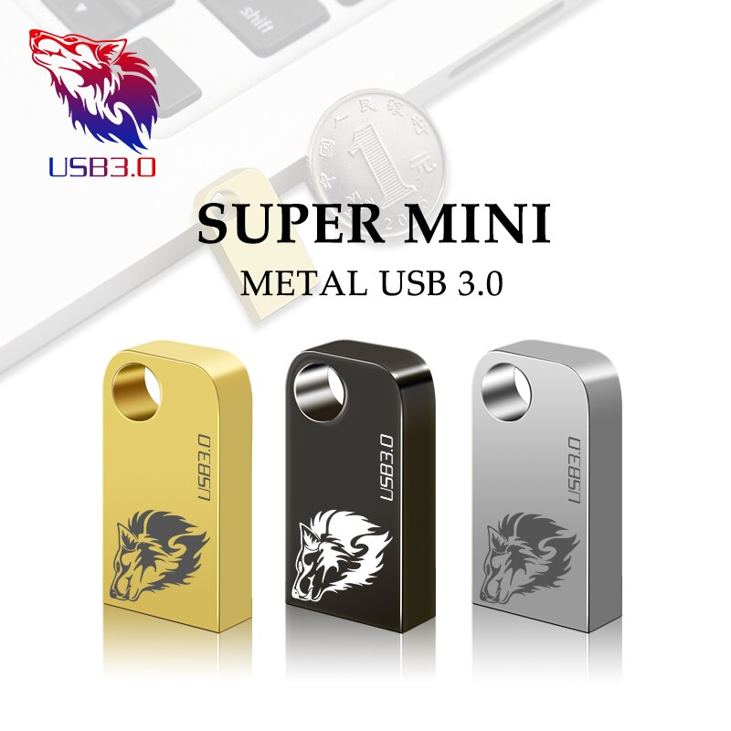 Mini Usb 3.0 Flash Drive 128Gb 64Gb 32Gb High Speed 16Gb 8Gb 4Gb Geheugen flash USB3.0 Stok Kleine U Disk
