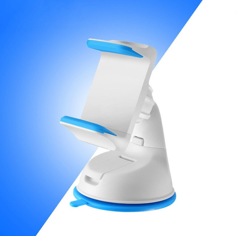 360 degree rotating universal car mobile phone holder dashboard silicone suction cup navigation stretch mobile phone holder: White Blue