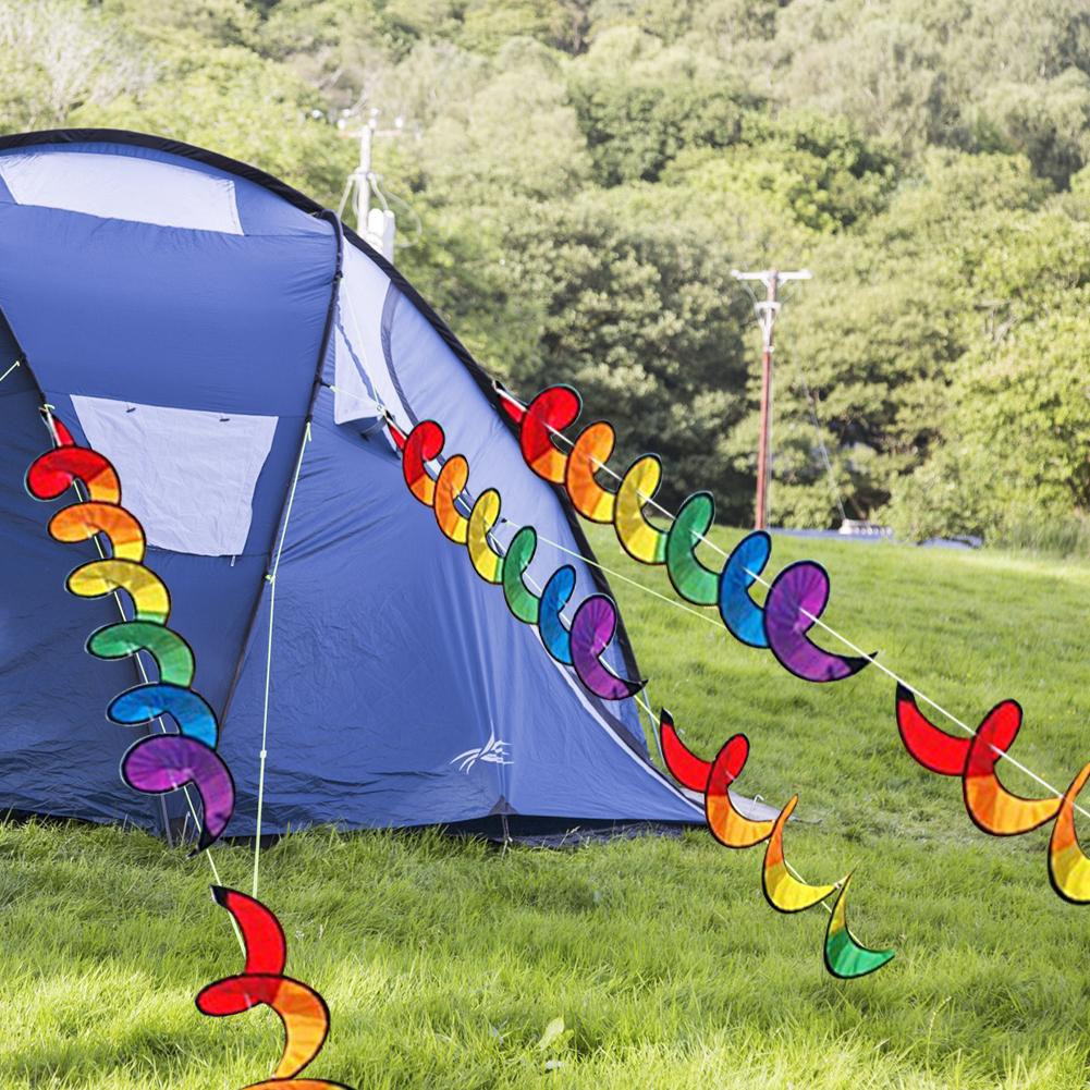 24 Inch Regenboog Wind Spinner Kleurrijke Opknoping Spiraal Windmolen Tuin Yard Home Outdoor Decoratie Opknoping Spinner Hanger