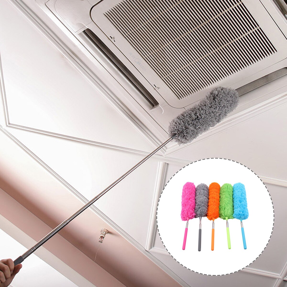 5pcs Extendable Duster Home Duster Sweeping Duster Cleaning Duster Car Duster