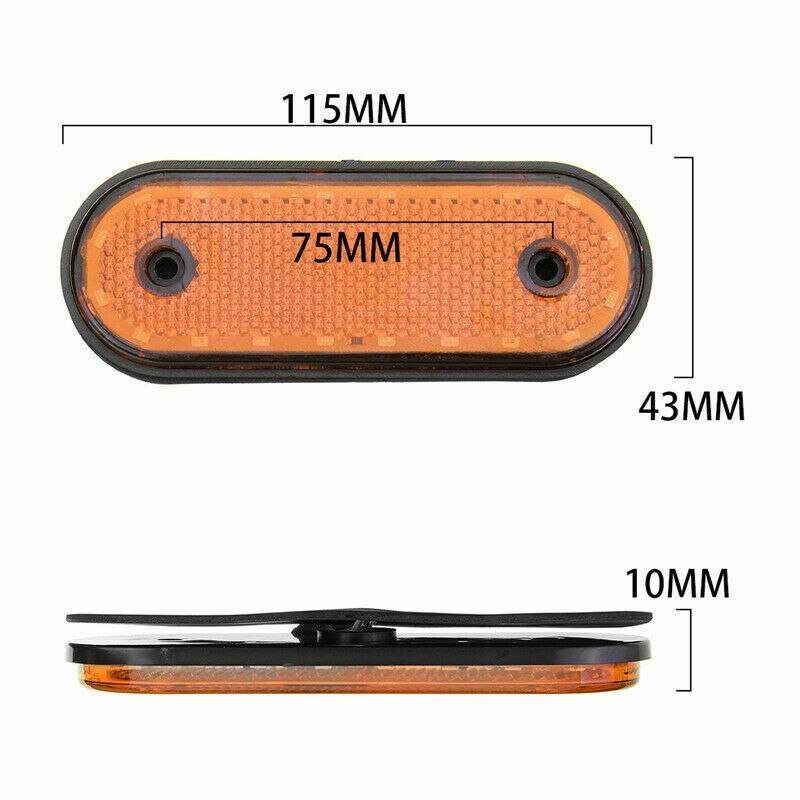 10 stk rav markeringer lys sidemarkering led 24v trusk lamp pickup truck sidemarkeringslys til lastbil