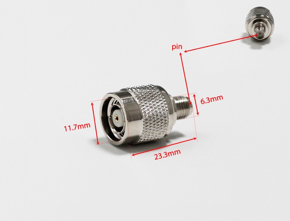 1pc RP-TNC macho a RP-SMA conector hembra RF adaptador coaxial convertidor recto niquelado