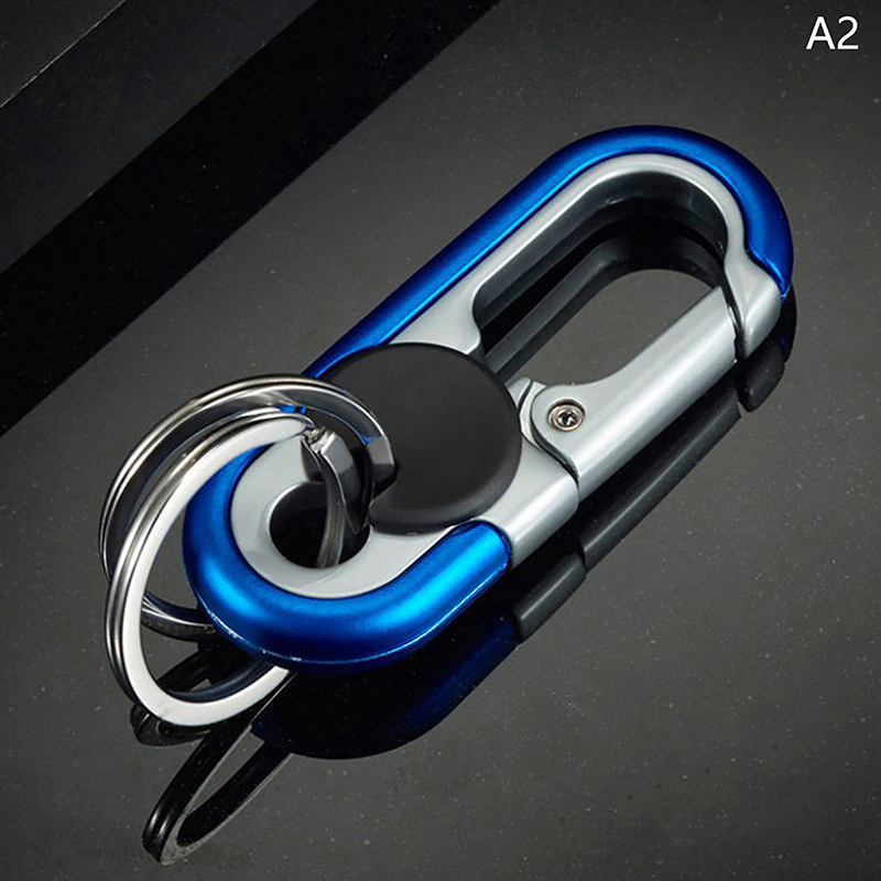 Chaveiro de carro criativo porta-chaves masculino moda acampamento escalada metal chaveiro estilo do carro auto chaveiro acessórios: Preto