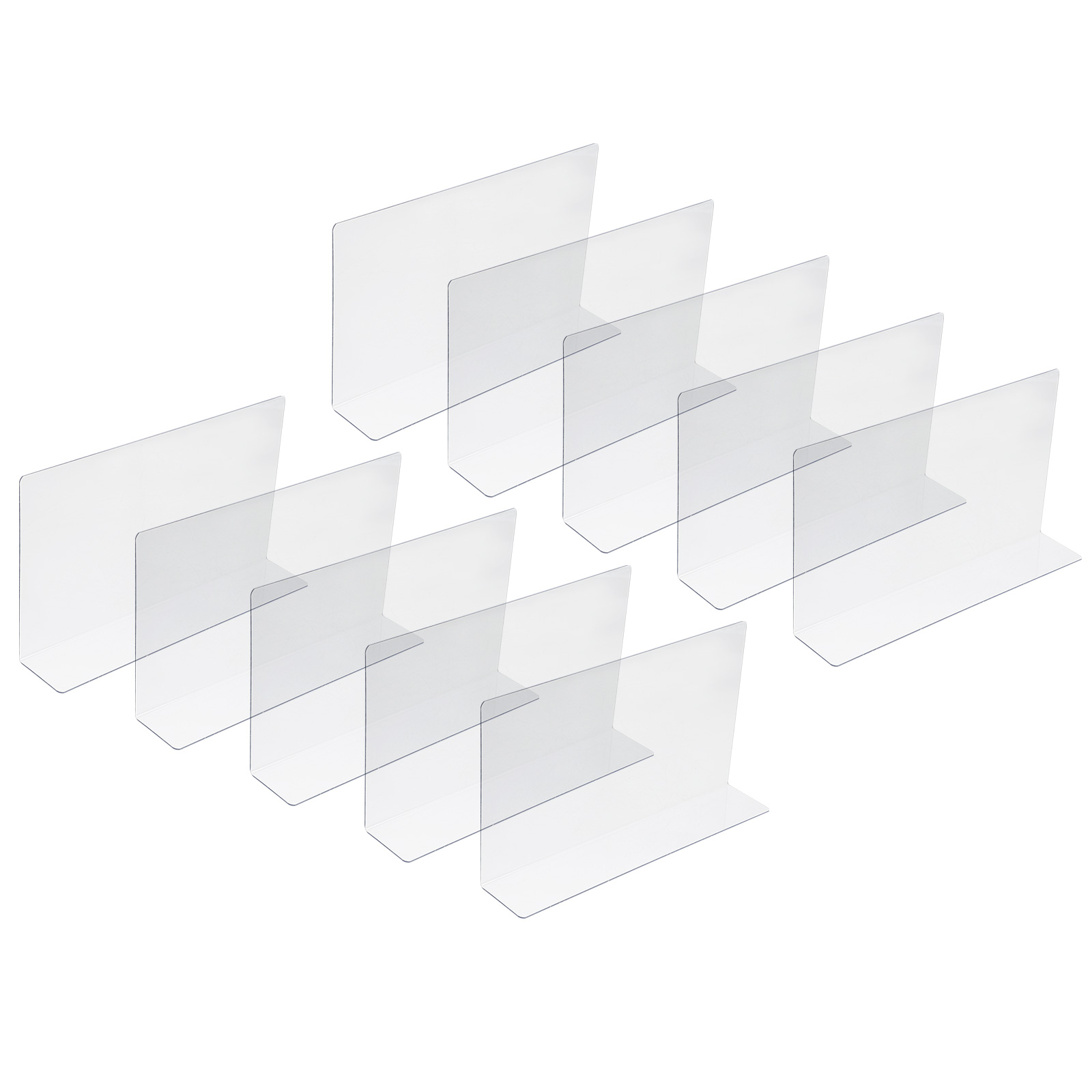 10 pezzi divisori per scaffali scheda di classificazione delle merci separatore del negozio tabellone per materie primo in plastica ganizer per la conservazione della casa Schermo al dettaglio: Default Title