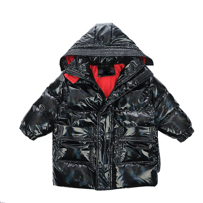 Chaqueta de plumón de algodón para niños, Parka con alas traseras desmontables brillantes, ropa con capucha, prendas de vestir exteriores para bebés de 2 a 11 años,