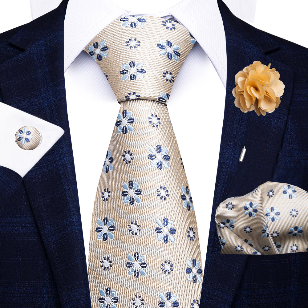 de vacaciones 8 cm corbata pañuelo gemelos Pin Set para hombres corbata raya traje rojo accesorios boda Gravatas: Naranja