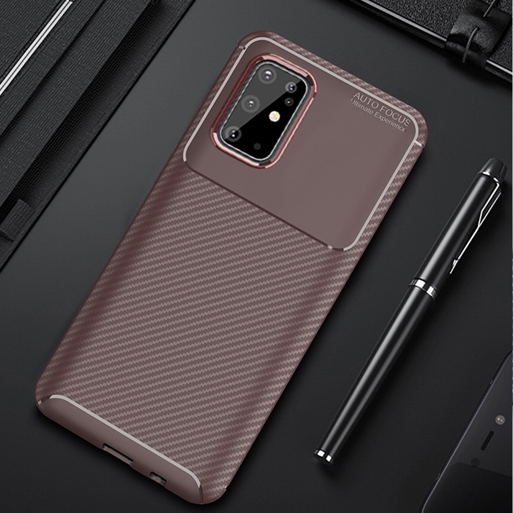 For Samsung Galaxy S20+ Plus S 20 Ultra Case Carbon Fiber Cover Shockproof Phone Case For Galaxy Note20 Note 20 Ultra 5G Cover: Galaxy Note20 Ultra / Brown