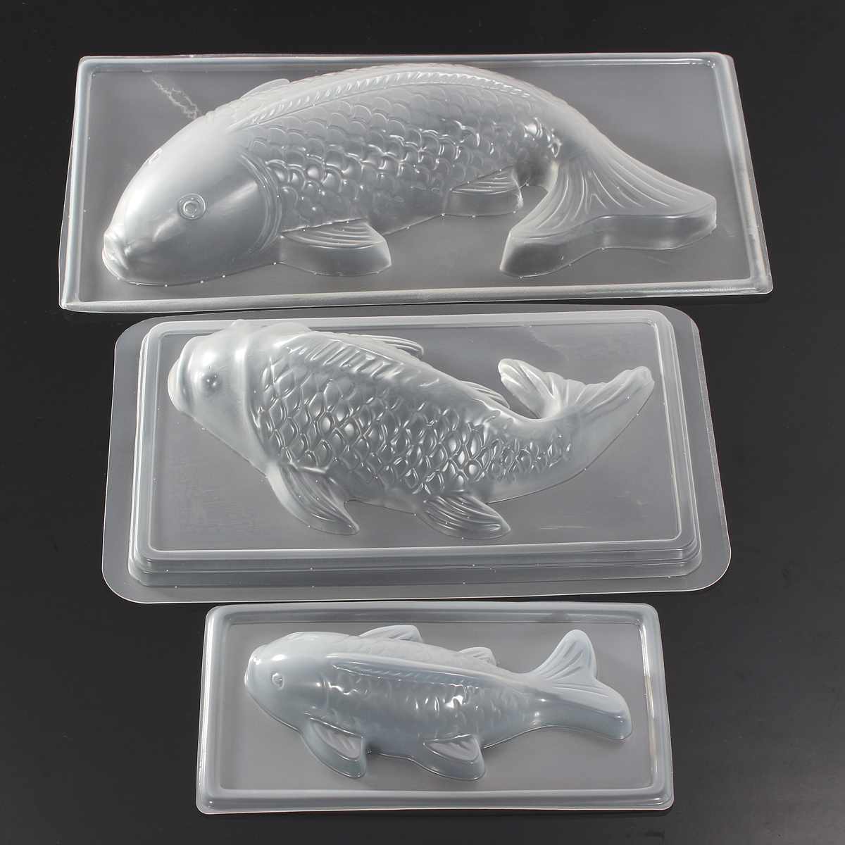 3Sizes 3D Koi Fisch Fish Carp Mold PP Muffinform Kuchenformen Silikonbackform Backform Cup Cake Mould Baking Tool Tableware