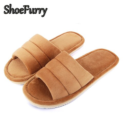 ShoeFurry Winter Mannen Casual Schoenen Thuis Slippers Zachte Pluche Warme Katoenen Schoenen Mannelijke Indoor Slippers Huis Harige Slippers Big Size: SZJ-STPM Coffee / 10