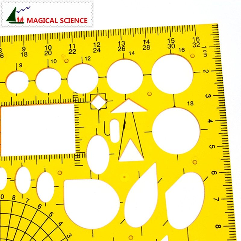 heating ventilation drawing template plastic ruler for students Flexible JSH4366
