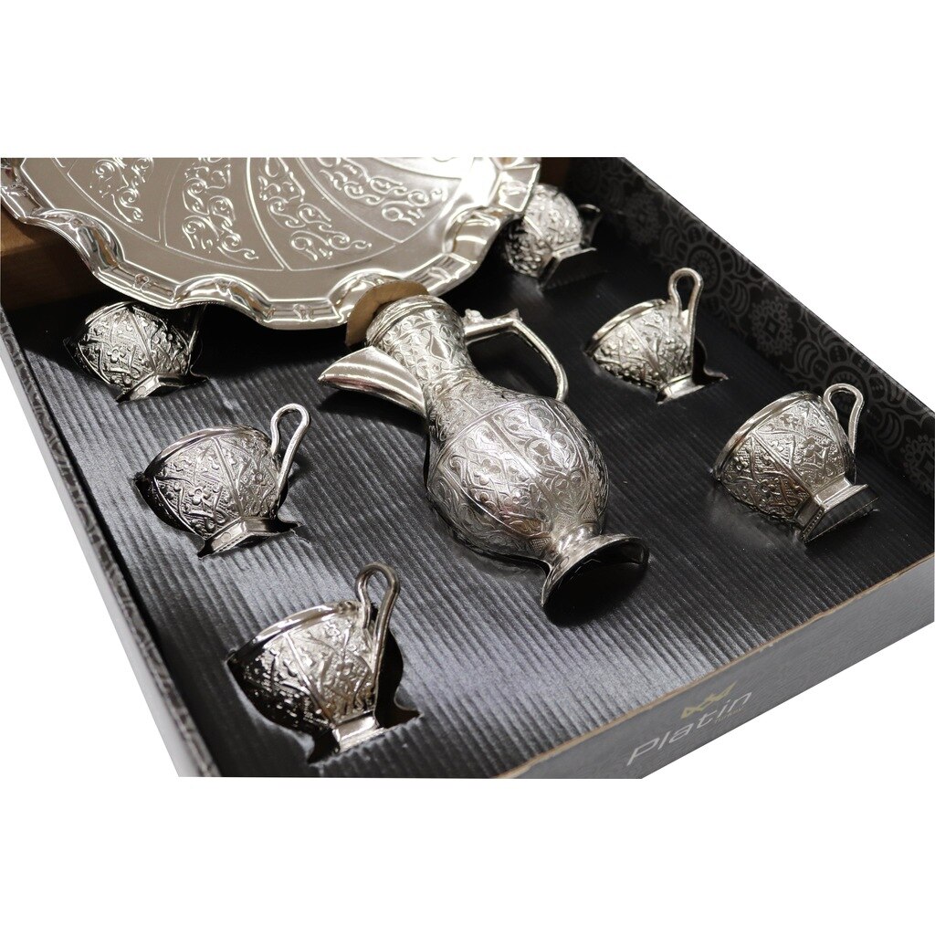 ZAMZAM KIT 6 CUP + PITCHER + TRAY Turkey Casting Material İbrik cup zamzam Religious cups motif custom