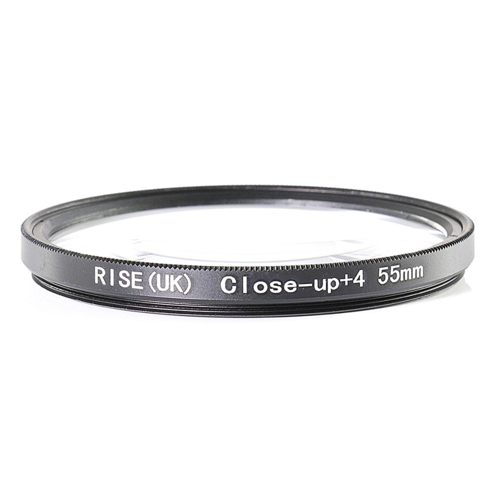 Rise (Uk) 55 Mm Close-Up + 4 Macro Lens Filter Voor Nikon Canon Slr Dslr Camera