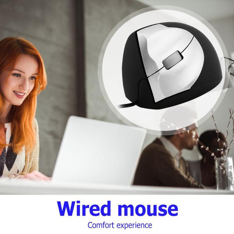 3 Buttons USB Wired Gaming Mouse 1000DPI Optical Portable Gamer Mouse Vertical Office Computer Laptop PC Mice for Windows/Mac