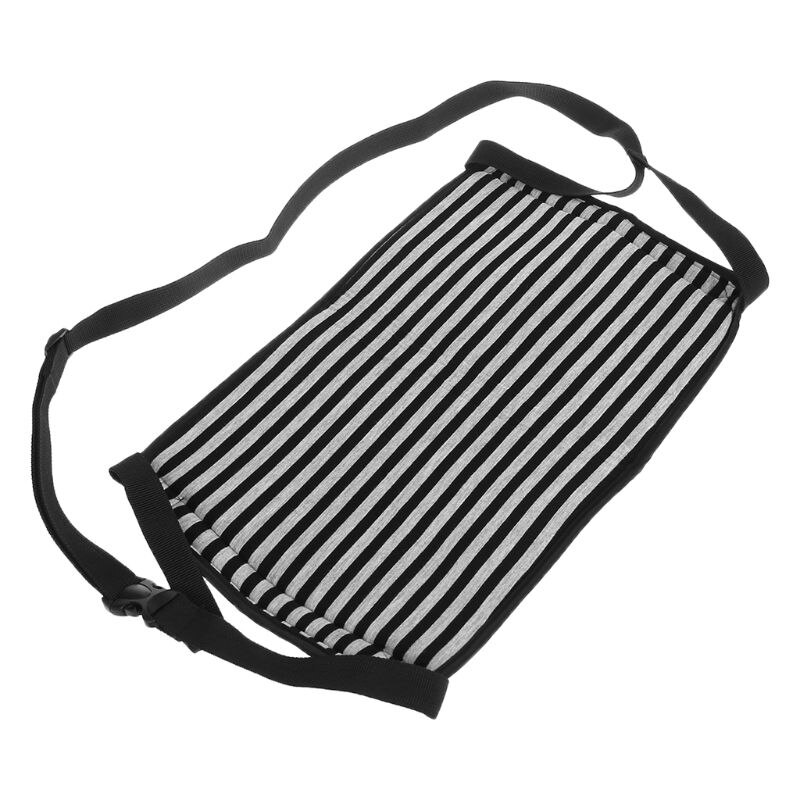 Svarta grå ränder fötter hängmatta bärbar fotstöd inomhus utomhus hushållskontor resor mini relax stativ