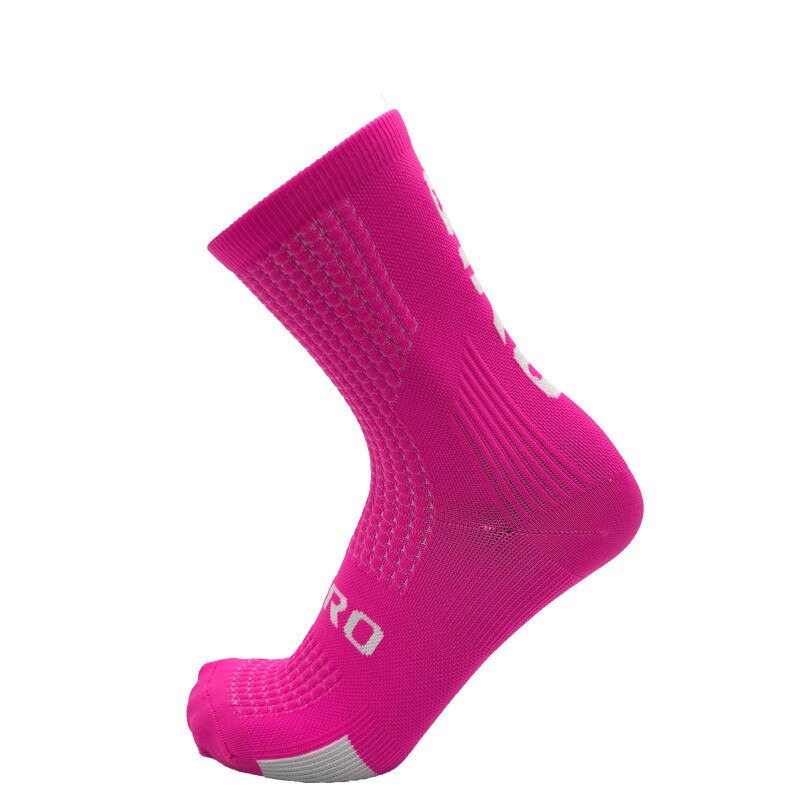 Mannen Vrouwen Sport Fietsen Sokken Kleurrijke Basketbal Klimmen Camping Running Sokken: Rose pink