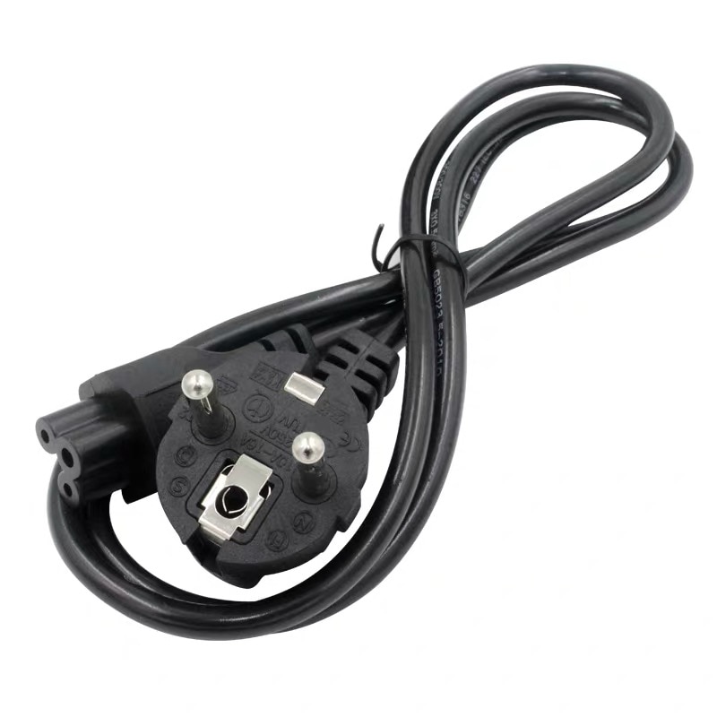 EU European AC Power Cord Euro IEC C5 Power Extension Cable 1.2m 1.5m Power Cable For Notebook Laptop PC Computer Monitor