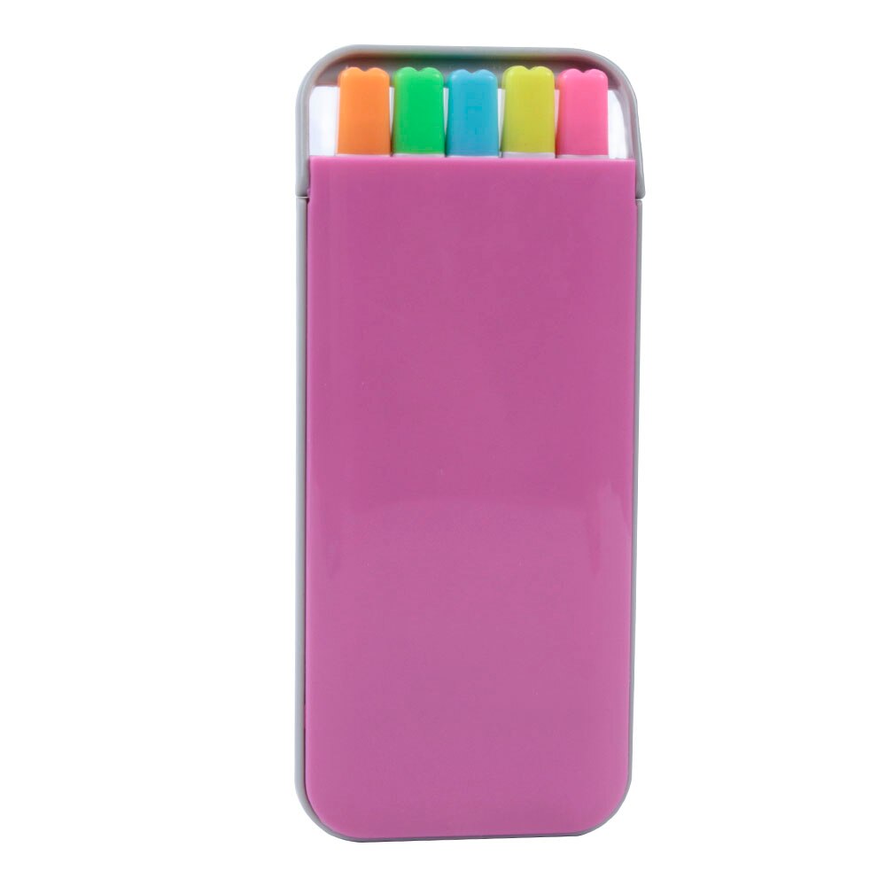 5 color/box Sweet Candy Color Fragrance Large Capacity Solid Highlighter Markers Fluorescent Pen Markers Glitter Stationery: Red