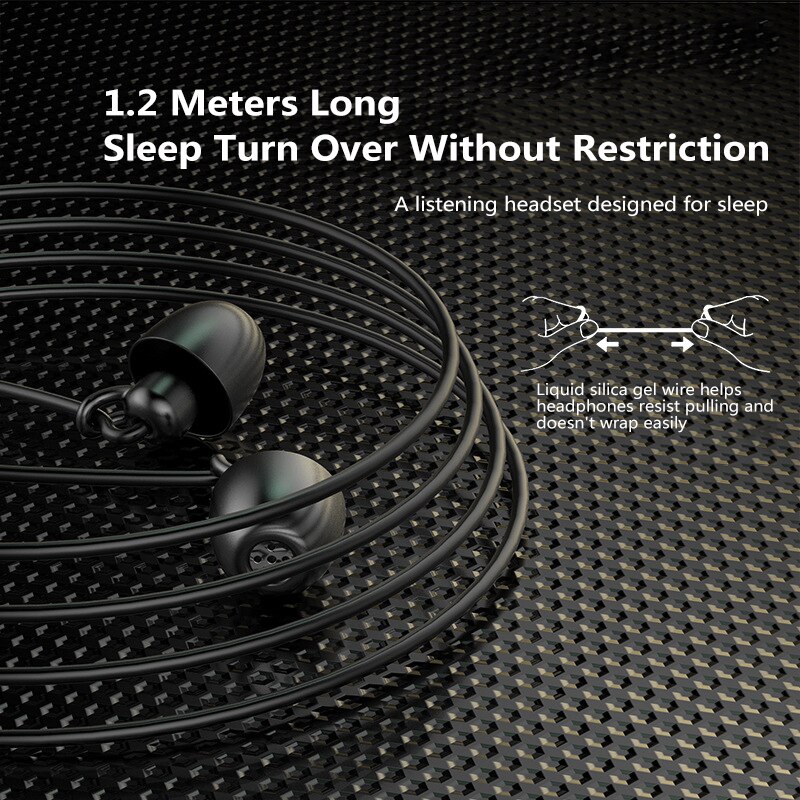 Écouteurs intra-auriculaires en Silicone souple, oreillettes filaires, antibruit, à commande vocale, hi-fi, pour dormir