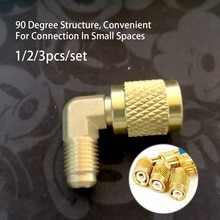 1/2/3pcs Ductless Service Port Adapter R410a 5/16 SAE Female To 1/4 SAE Male HVAC Refrigeration Service