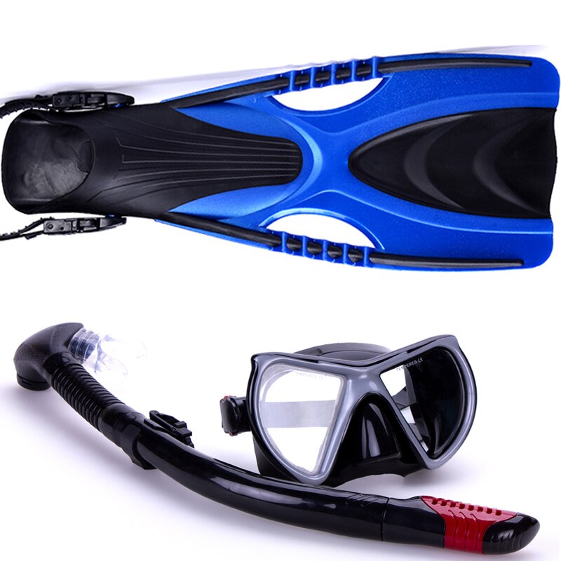 Scuba Diving Mask and Snorkel Set - Silicone Mask with Fins Kit - M24kit3