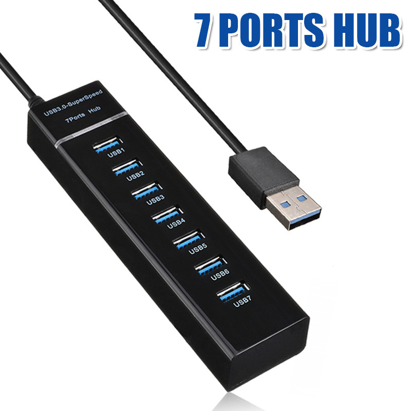 USB 3.0 5 Gb/s Szybki koncentrator USB 4 7-portowy rozdzielacz USB Multiport do komputera PC Stacja dokująca Adapter do Macbooka PC Laptop