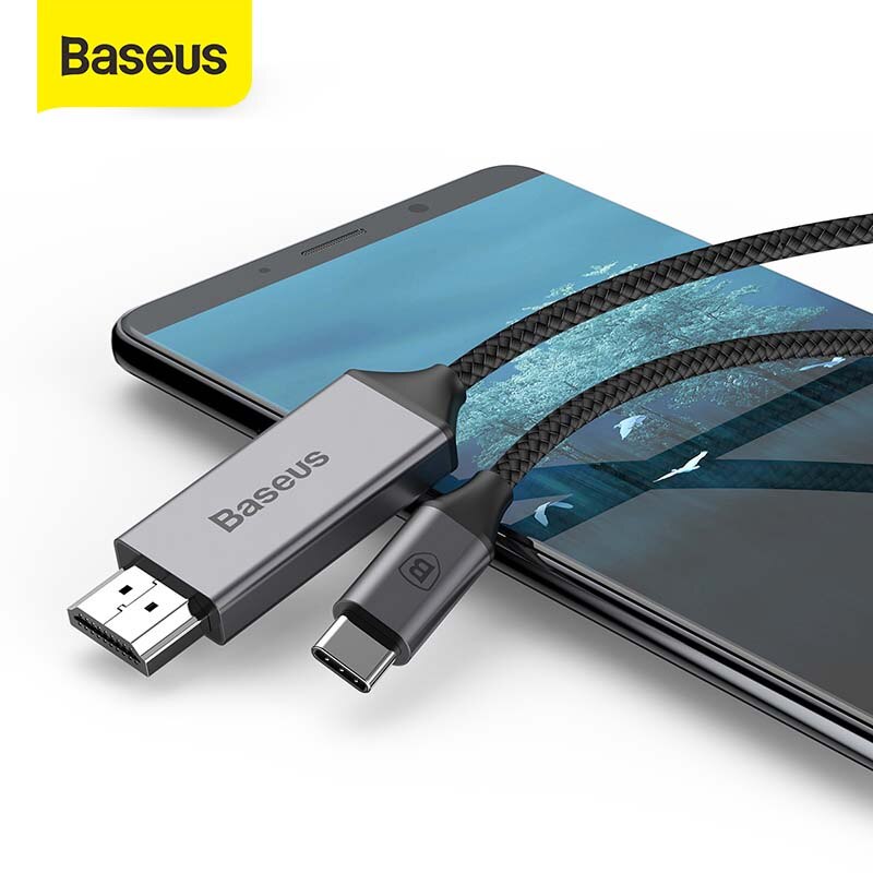 Baseus USB Type C naar HDMI Kabel voor Huawei P20 Mate 20 Pro USB C naar HDMI Splitter voor MacBook samsung Galaxy S8 S9 Adapter