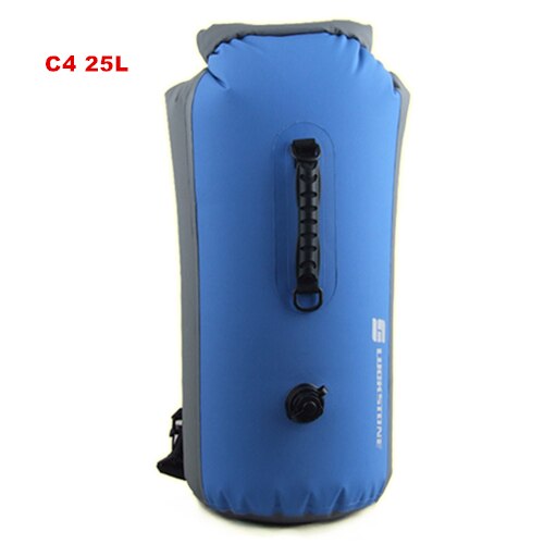 25-60l ipx 7 vanntett svømmepose oppblåsbar snorkling rafting drivende dykking tørr bag ryggsekk ting sekk: C4 25l